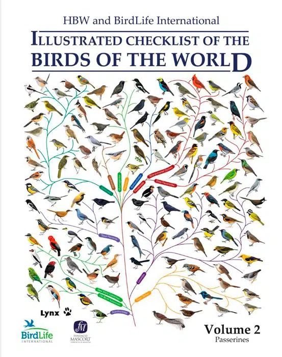 Birds of the world- illustrated checklist Volume 2 – Passerines