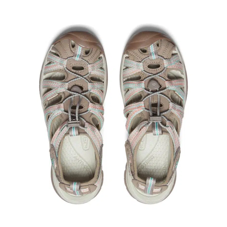 Keen Womens Whisper Taupe/Coral Sandal