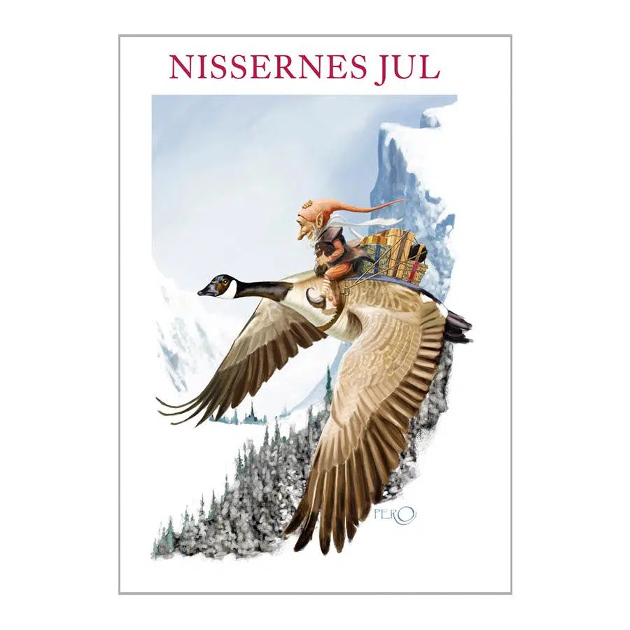 Nissernes jul af Per O. Jørgensen 8 stk postkort