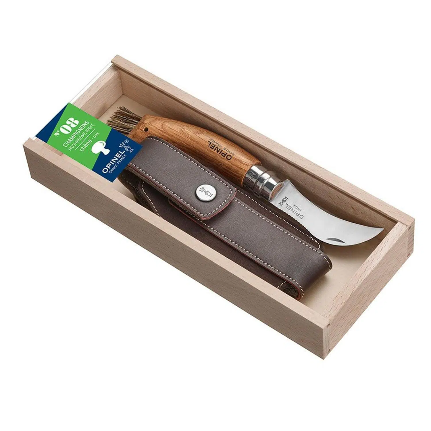 Opinel svampekniv no. 8 med etui og gaveæske