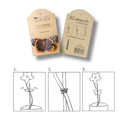 Wildlife Garden sommerfugle magnet pakke