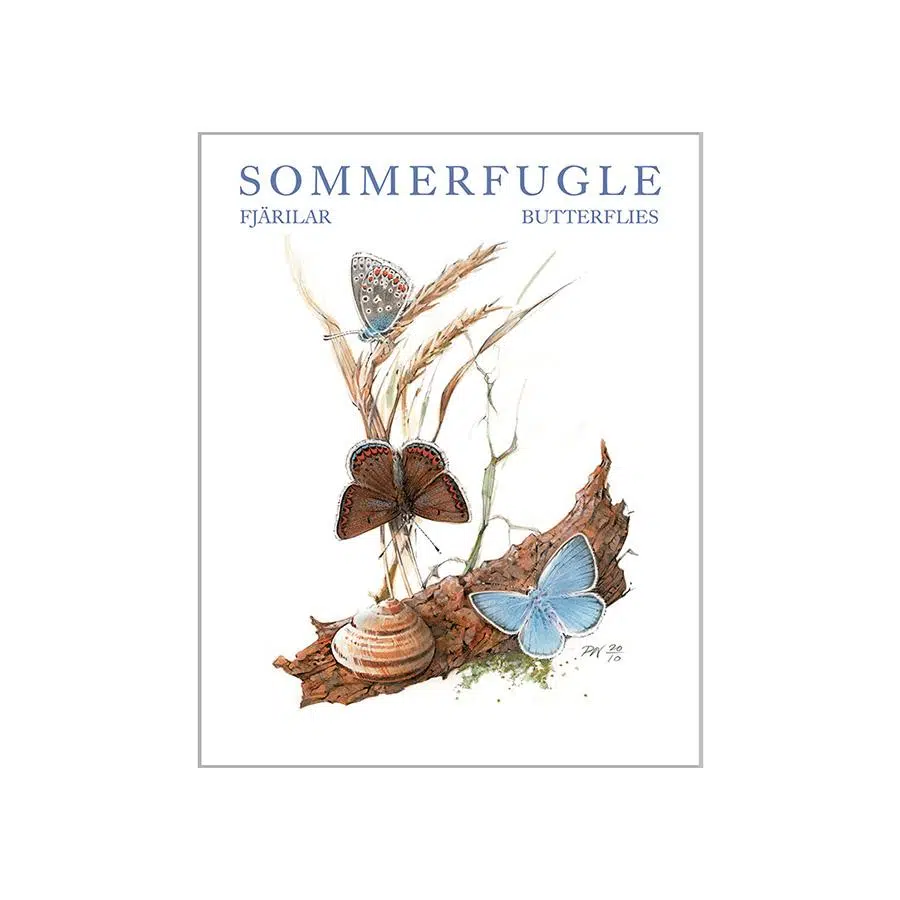 Sommerfugle af Peter Nielsen 8 stk postkort