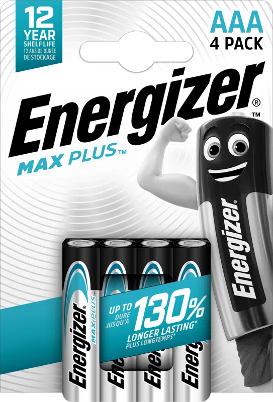 Energizer MAX Plus AAA batterier 4-pack