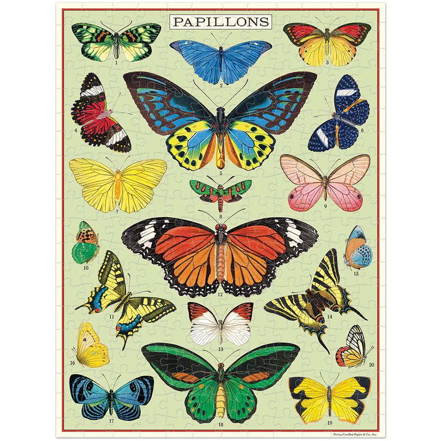 Butterflies puslespil - Cavallini & Co