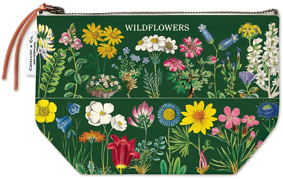 Wildflowers grøn pung - Cavallini & Co