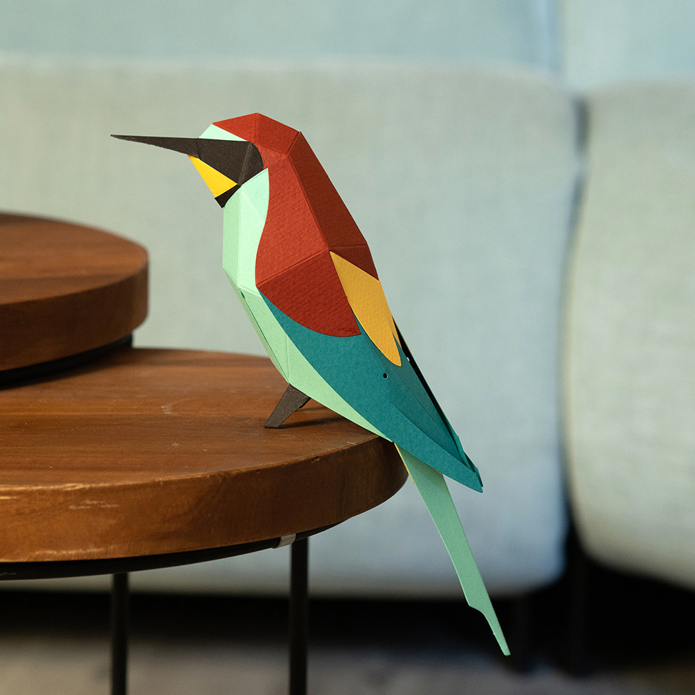 Fold-selv-biæder papirfugl