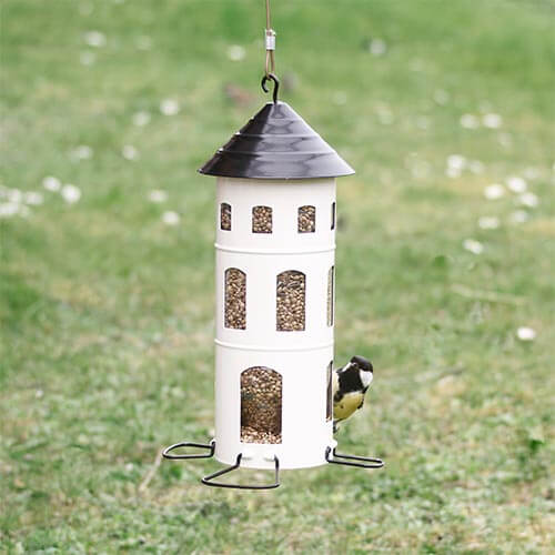 Wildlife Garden fodertårn i metal – Hvid