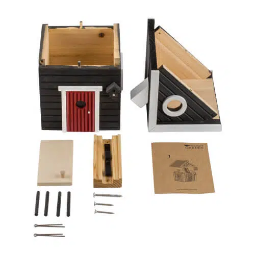 Wildlife Garden Multiholk fugle- og foderhus Sort hytte