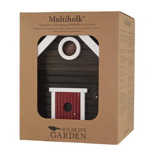 Wildlife Garden Multiholk fugle- og foderhus Sort hytte