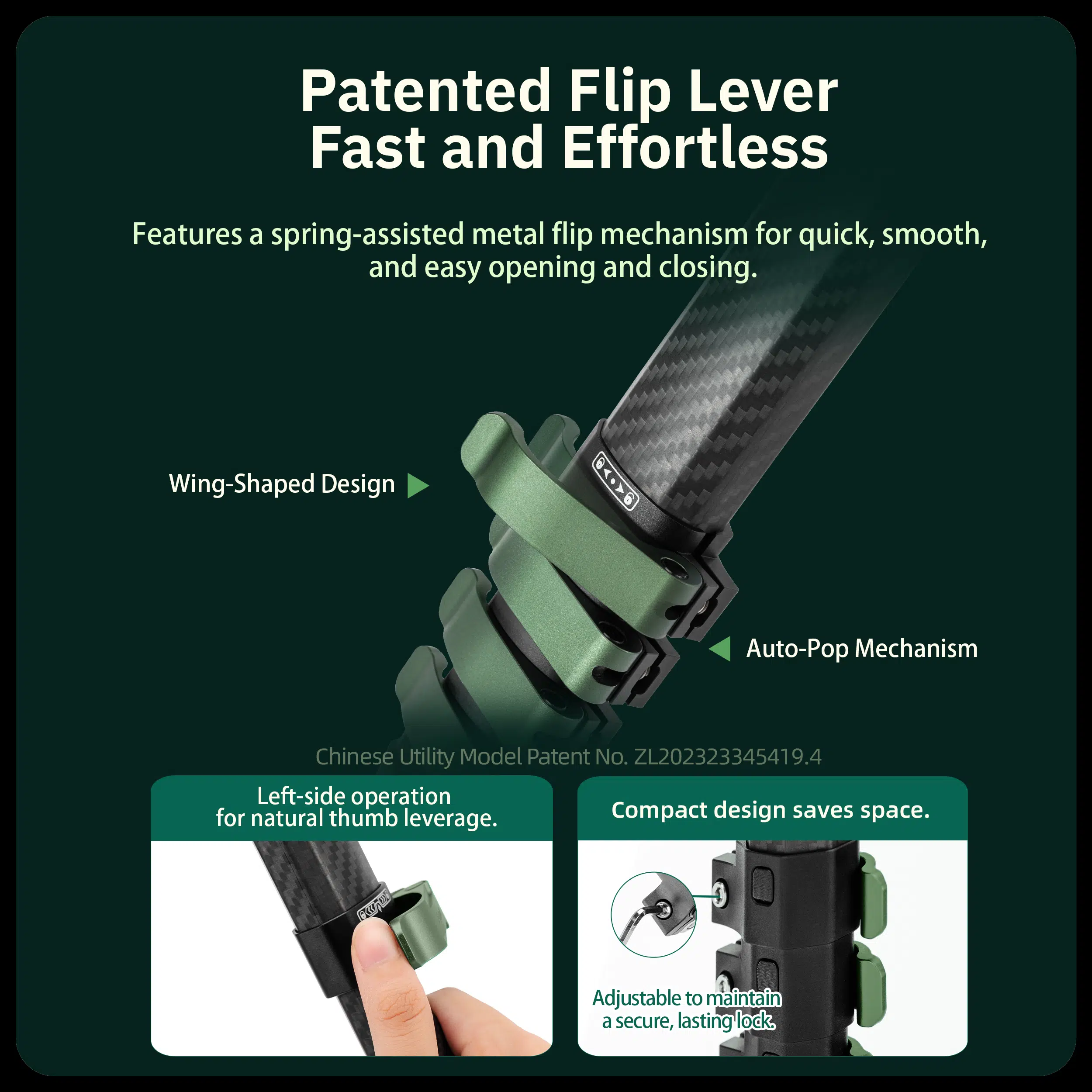 Fotopro O-9 stativ fordele ved ben