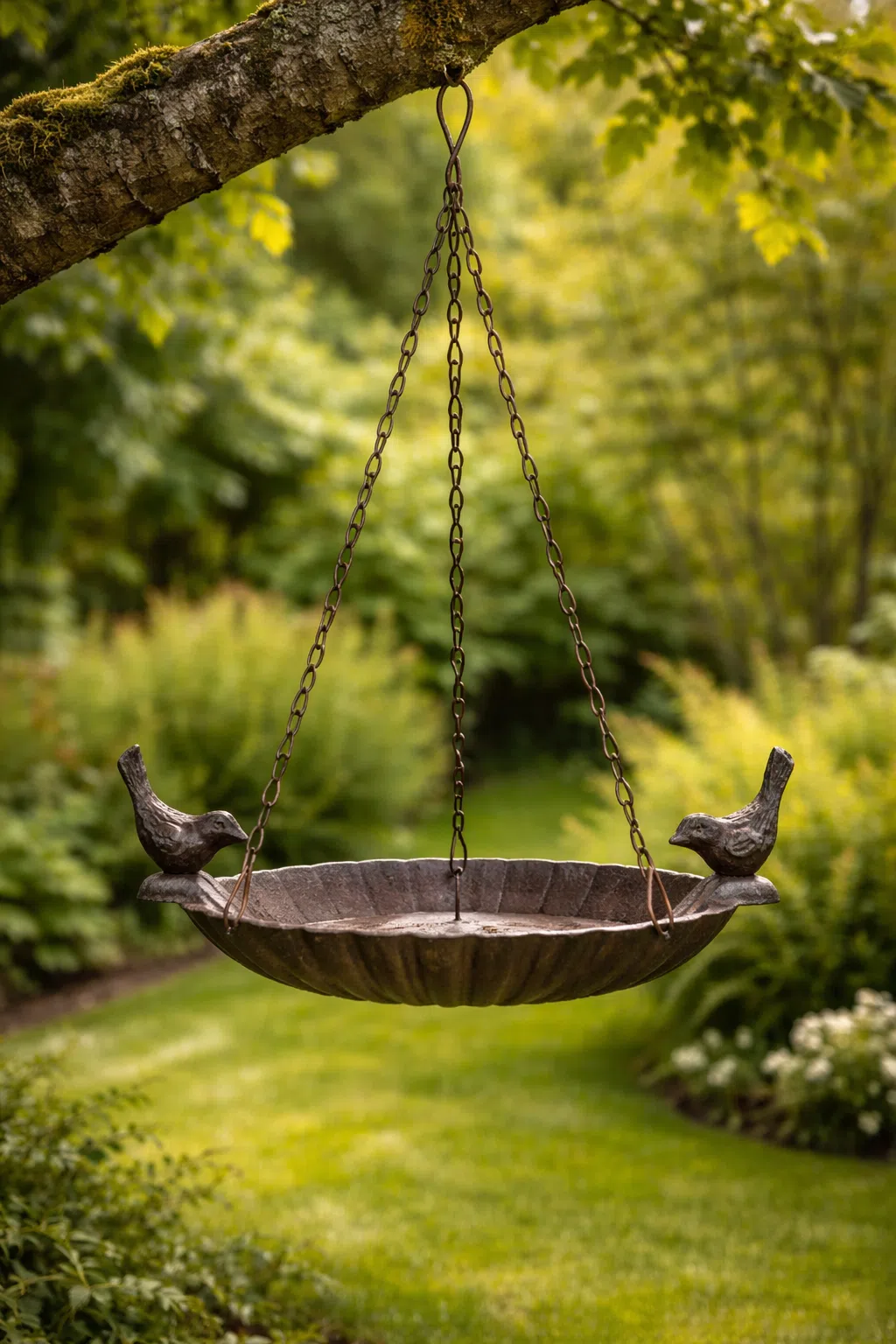 Gardenlife hængende fuglebad i støbejern