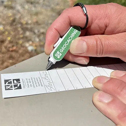 Geocaching evighedsblyant i nøglering